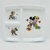 Assiette Compartiments Mickey Minnie Daisy Disney 1988 Melamine Vintage