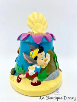 Boite Résine Pinocchio Disney Vintage Mer Océan Jiminy Cricket Poissons