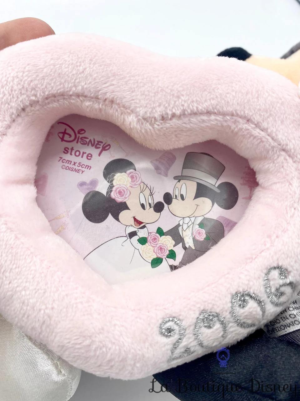 Cadre Photo Peluche Mickey Minnie Mariage Disney Store 2006 Mariés Coeur – Image 4
