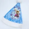 Bonnet Noël Anna Elsa La Reine Des Neiges Disney Frozen Père Noël Bleu Blanc Flocon