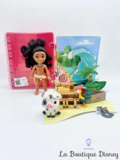 Ensemble De Jeu Coffret Mini Poupée Vaiana Animators Collection Disney Store Pop Up Environnement Valise