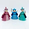 Figurines Flora Pâquerette Pimprenelle La Belle Au Bois Dormant Fées Disney Rouge Bleu Vert