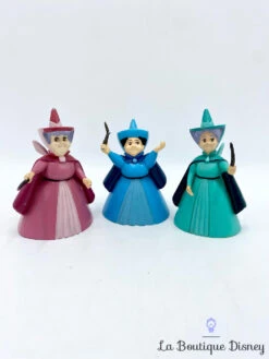 Figurines Flora Pâquerette Pimprenelle La Belle Au Bois Dormant Fées Disney Rouge Bleu Vert