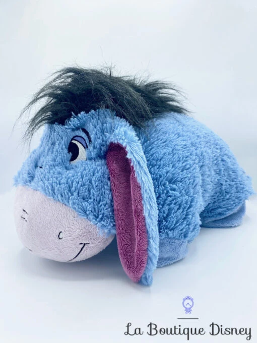 Coussin Bourriquet Pillow Pets Disney Winnie L'ourson Peluche Oreiller Pliable Bleu