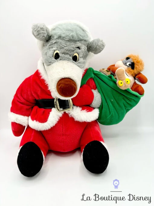 Peluche Baloo Père Noël Le Livre De La Jungle Disney RARE Hotte Kaa Roi Louie 38 Cm