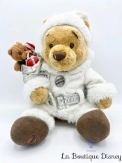 Peluche Winnie L'ourson Père Noël Blanc Disney Store Limited Edition Hotte Cadeau édition Limitée 43 Cm
