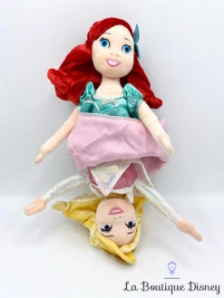 Poupée Chiffon Réversible Aurore Ariel Walt Disney World Disneyland Resort USA Peluche Princesses Double 40 Cm