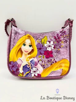 Sac à Main Raiponce Disney Store Bandoulière Déguisement Rapunzel Violet Paillettes