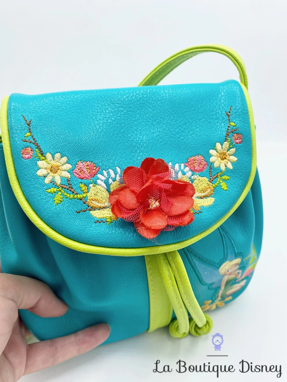 Sac à Main Fée Clochette Disney Store Peter Pan Bandoulière Bleu Vert Fleur – Image 3