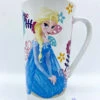 Tasse Elsa La Reine Des Neiges Disney Store 2015 Mug Blanc Fleurs Haut
