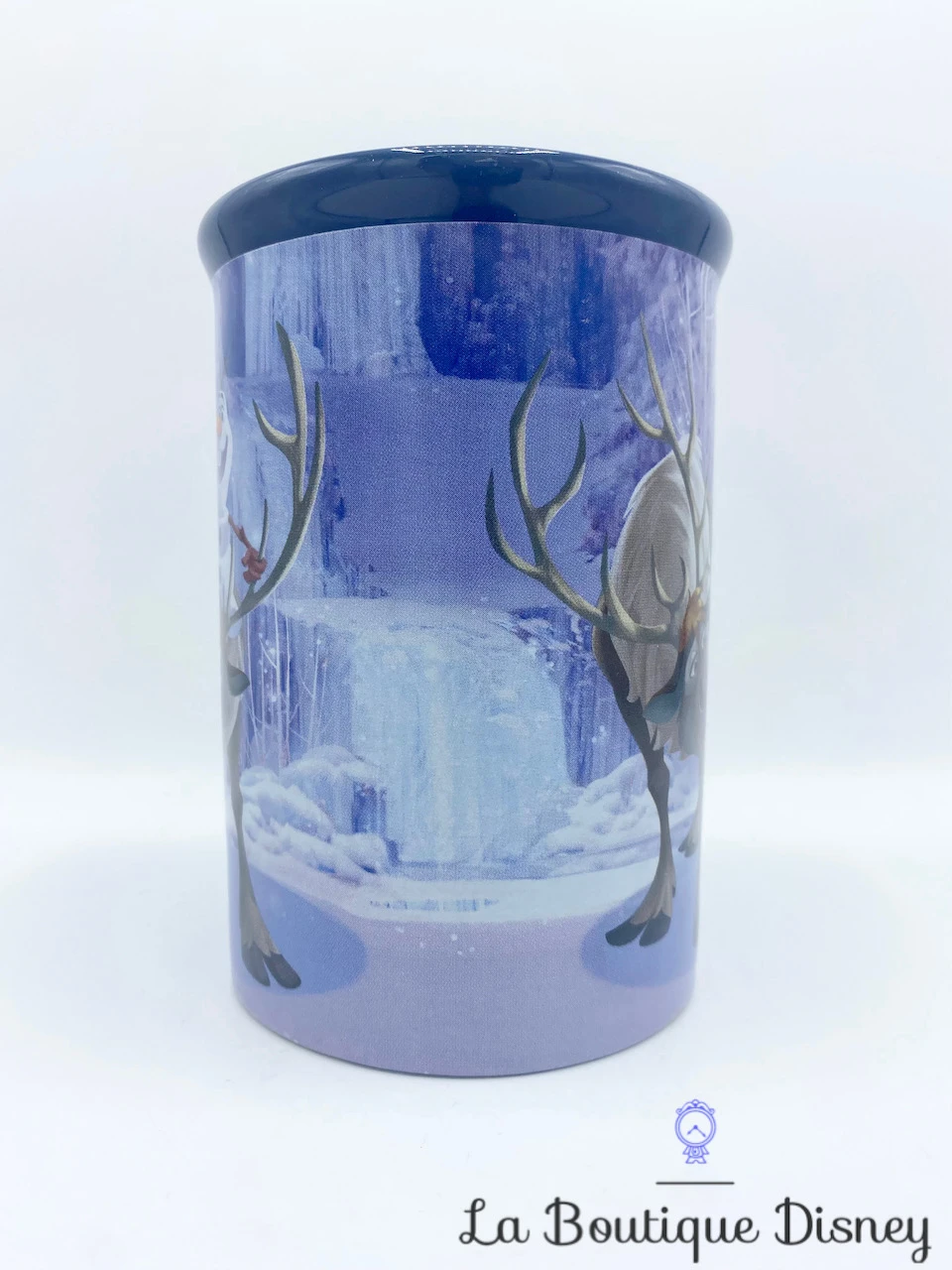 Tasse La Reine Des Neiges Anna Sven Olaf Kristoff Disney Store Original Authentic Mug Bleu Violet Hiver Neige – Image 2