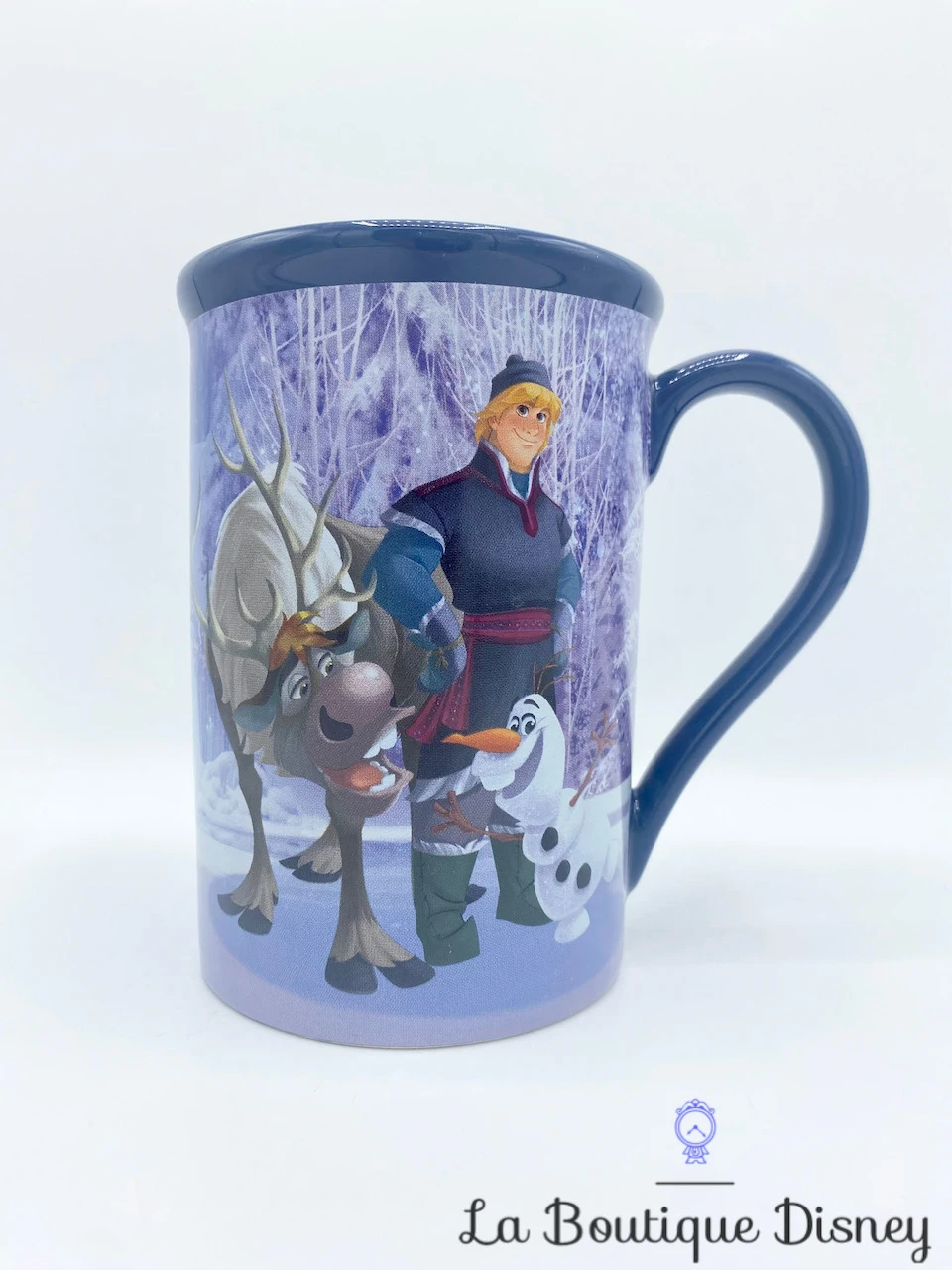 Tasse La Reine Des Neiges Anna Sven Olaf Kristoff Disney Store Original Authentic Mug Bleu Violet Hiver Neige – Image 3