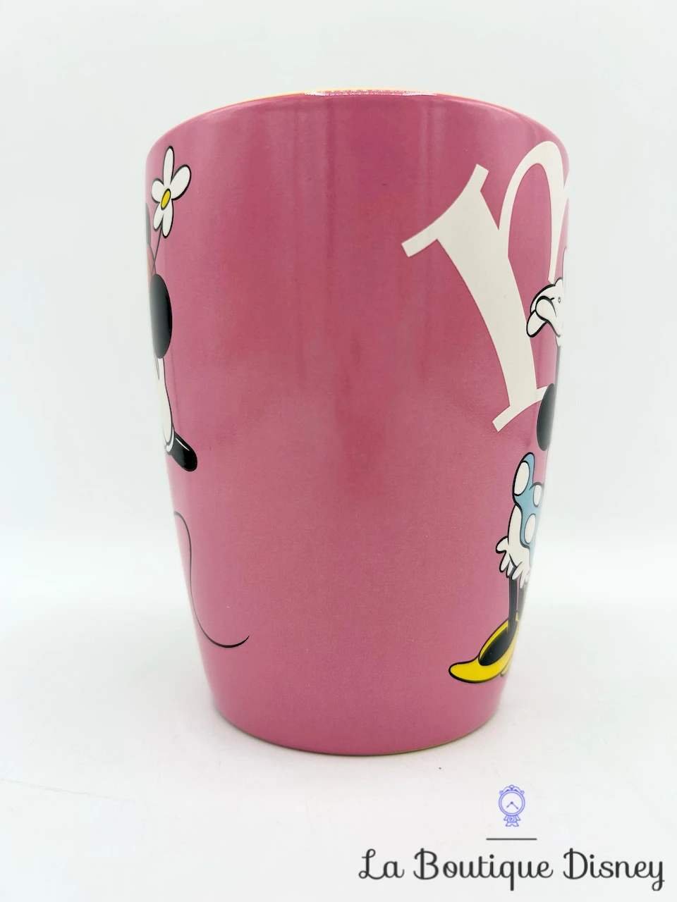 Tasse Minnie Mouse Rétro Vintage Disney Store 2016 Mug Rose Jaune – Image 2