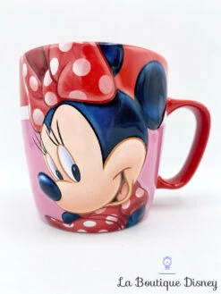 Tasse Minnie Mouse Disney Store Mug Rose Rouge Relief 3D