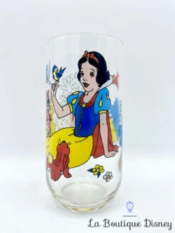 Verre Blanche Neige Et Les Sept Nains Disney Vintage Simplet Animaux