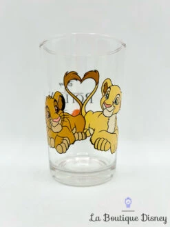 Verre Simba Nala Coeur Le Roi Lion Disney Moutarde