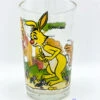 Verre Winnie L'ourson Castor Disney VMC Reims Vintage Moutarde